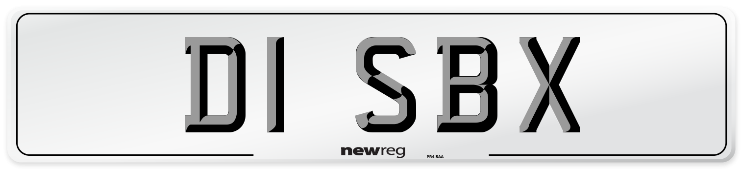D1 SBX Number Plate from New Reg
